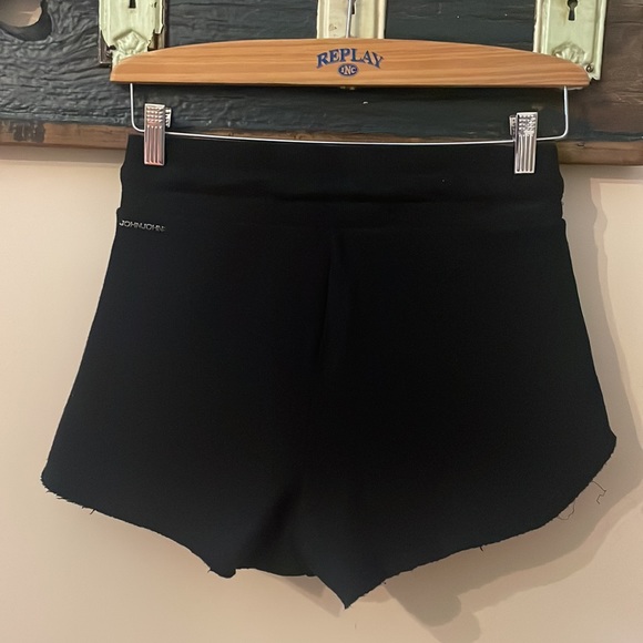 John John Black Burn-out Animal Print Jogging Shorts Size Small - Picture 8 of 15